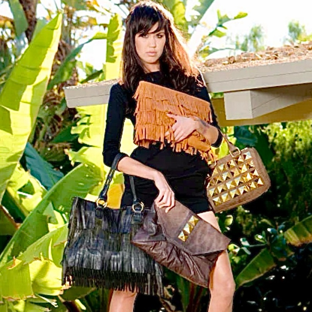 Novella Royale | Fringed Two-Tone Leather Bag ♥ Like new! - Picture 7 of 9